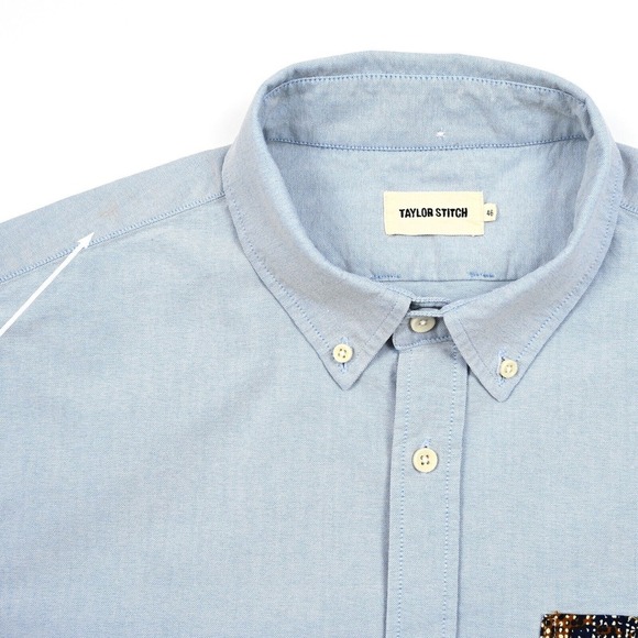 Taylor Stitch - The Jack Shirt - Atelier and Repairs Washed Blue Oxford - 46 2XL - Picture 8 of 10